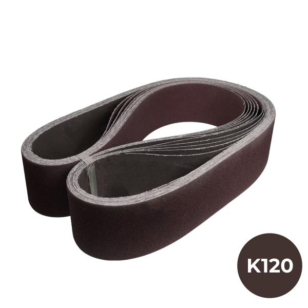 BeXom Sanding Belt 75×2000 mm Grit 120 – Fine Surface Finish for Steel, Metal & Wood